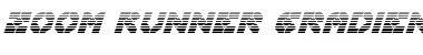 Zoom Runner Gradient Italic Font