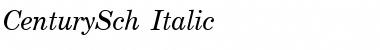 CenturySch Italic Font