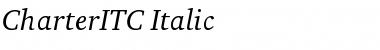 CharterITC Italic