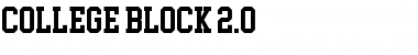 College Block 2.0 Regular Font