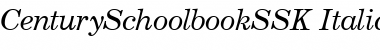 CenturySchoolbookSSK Italic Font