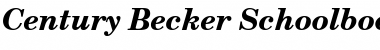 Century Becker Schoolbook Bold Italic Font