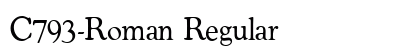 C793-Roman Regular Font Preview C793-Roman Regular Font Preview