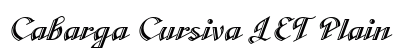 Cabarga Cursiva LET Plain Font Preview Cabarga Cursiva LET Plain Font Preview