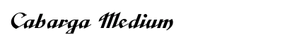 Cabarga Medium Font Preview Cabarga Medium Font Preview