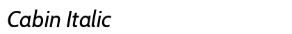 Cabin Italic Font Preview Cabin Italic Font Preview