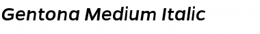 Gentona Medium Italic Regular Font