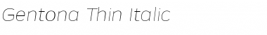 Download Gentona Thin Italic Font