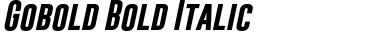 Gobold Bold Italic Font