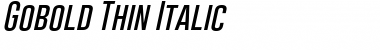 Gobold Thin Italic Font