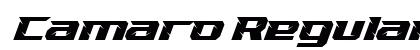 Camaro Regular Font Preview Camaro Regular Font Preview