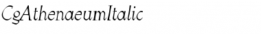 CgAthenaeumItalic Medium Font
