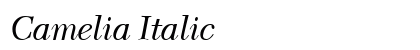 Camelia Italic Font Preview Camelia Italic Font Preview