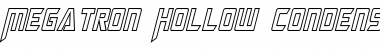 Megatron Hollow Condensed Italic Font