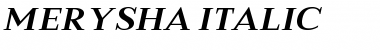 Merysha Italic Font