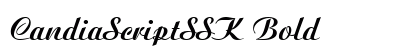 CandiaScriptSSK Bold Font Preview CandiaScriptSSK Bold Font Preview