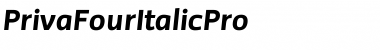 PrivaFourItalicPro Regular Font
