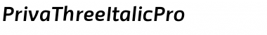 PrivaThreeItalicPro Regular Font