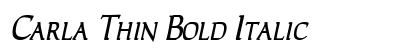 Carla Thin Bold Italic Font Preview Carla Thin Bold Italic Font Preview
