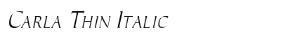 Carla Thin Italic Font Preview Carla Thin Italic Font Preview