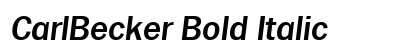 CarlBecker Bold Italic Font Preview CarlBecker Bold Italic Font Preview