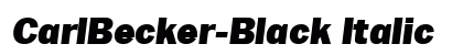 CarlBecker-Black Italic Font Preview CarlBecker-Black Italic Font Preview
