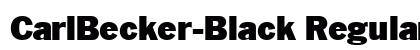 CarlBecker-Black Regular Font Preview CarlBecker-Black Regular Font Preview