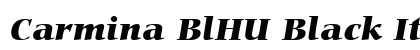 Carmina BlHU Black Italic Font Carmina BlHU Black Italic Font Preview