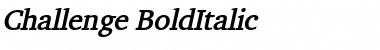 Challenge BoldItalic Font