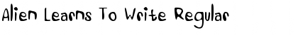 Download Alien Learns To Write Font