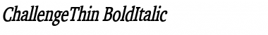 ChallengeThin BoldItalic Font