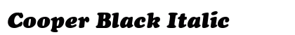 Cooper Black Italic Font Cooper Black Italic Font Preview