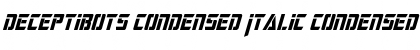 Download Deceptibots Condensed Italic Font