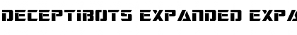 Deceptibots Expanded Font