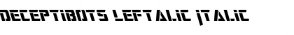Download Deceptibots Leftalic Font
