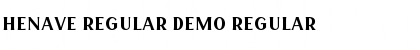 Download HENAVE Regular DEMO Font