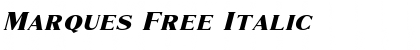 Marques Free Italic Font