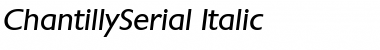 ChantillySerial Italic Font