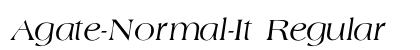 Agate-Normal-It Regular Font Agate-Normal-It Regular Font Preview