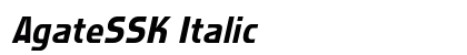 AgateSSK Italic Font AgateSSK Italic Font Preview