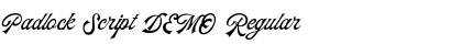 Padlock Script DEMO Regular Font