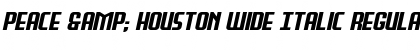 Download Peace & Houston Wide Italic Font