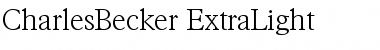 CharlesBecker-ExtraLight Regular Font