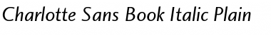 Download Charlotte Sans Book Italic Font