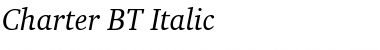 Charter BT Italic Font
