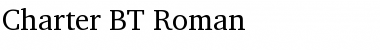 Charter BT Roman Font