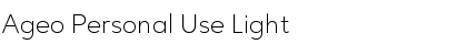 Ageo Personal Use Light Regular Font
