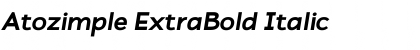 Atozimple ExtraBold Italic Font