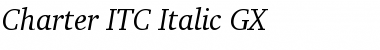 Charter ITC GX Italic Font