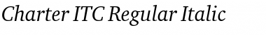 Charter ITC Regular Italic Font